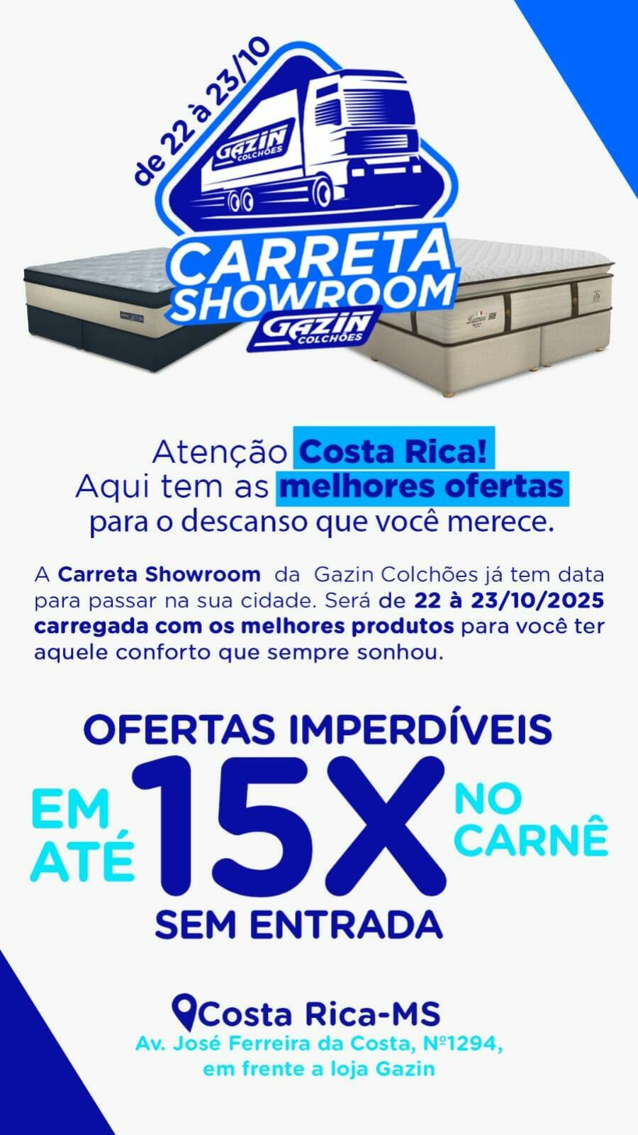 Imagem Gazin Costa Rica 15x